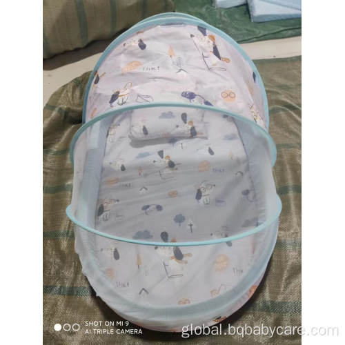 Bamboo Baby Bed Wholesale foldable mosquito nets with pillow Supplier